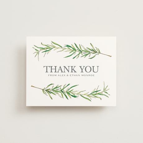 Folded Wedding Thank You Cards