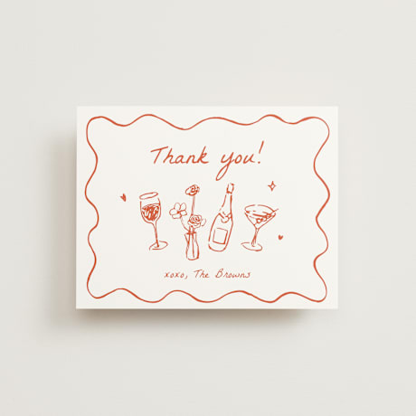 Folded Wedding Thank You Cards