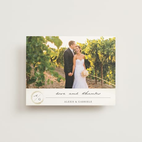 Folded Wedding Thank You Cards