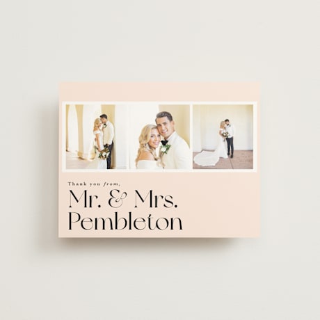 Folded Wedding Thank You Cards