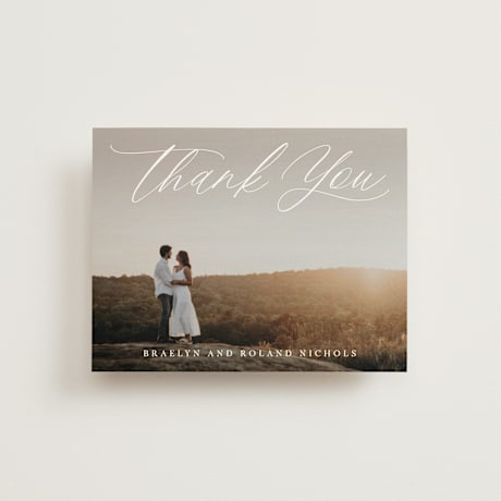 Folded Wedding Thank You Cards