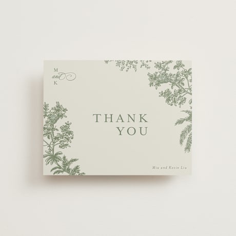 Folded Wedding Thank You Cards