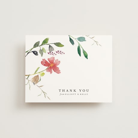Folded Wedding Thank You Cards