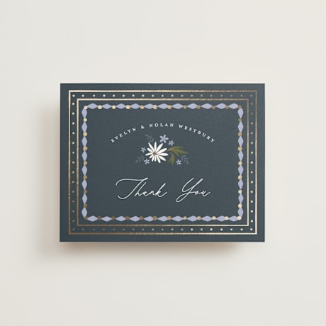 Foil-Pressed Folded Wedding Thank You Cards