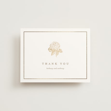 Foil-Pressed Folded Wedding Thank You Cards