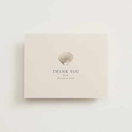Foil-Pressed Folded Wedding Thank You Cards