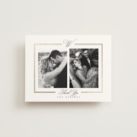 Foil-Pressed Folded Wedding Thank You Cards