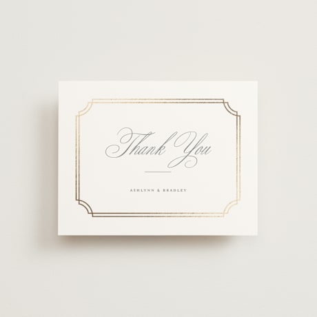 Foil-Pressed Folded Wedding Thank You Cards