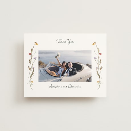 Foil-Pressed Folded Wedding Thank You Cards