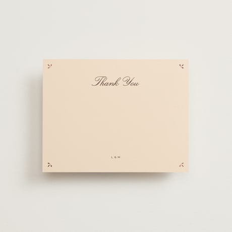 Foil-Pressed Folded Wedding Thank You Cards