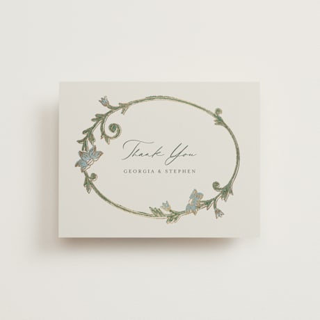 Foil-Pressed Folded Wedding Thank You Cards