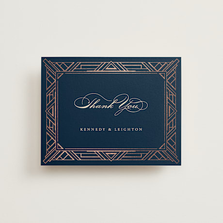 Foil-Pressed Folded Wedding Thank You Cards