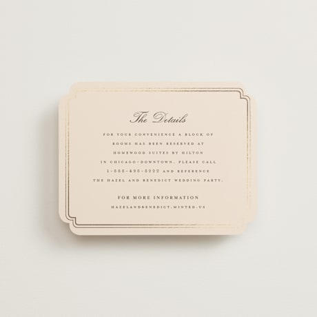 Foil-Pressed Direction Cards
