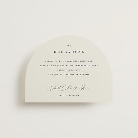 Rehearsal Dinner Cards