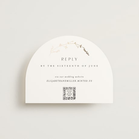 Foil-Pressed RSVP Online Enclosure Cards