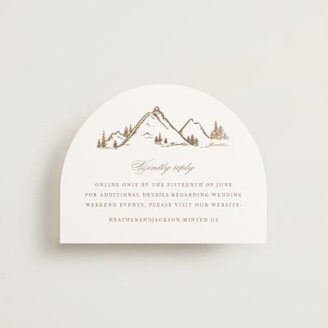 Foil-Pressed RSVP Online Enclosure Cards