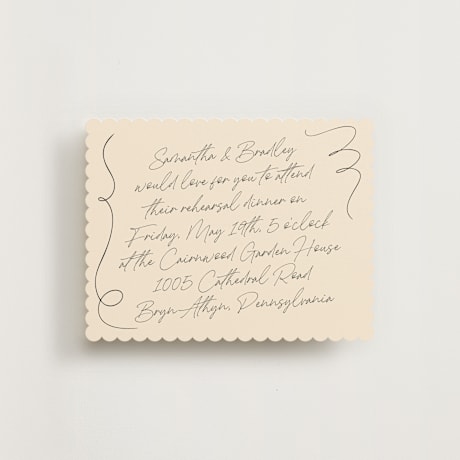 Rehearsal Dinner Cards