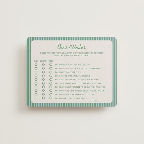 Bridal Shower Insert Cards