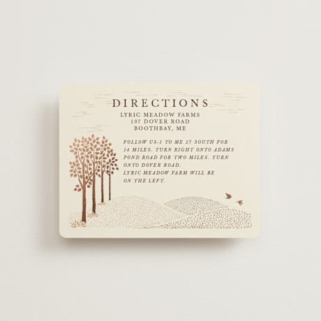 Foil-Pressed Direction Cards