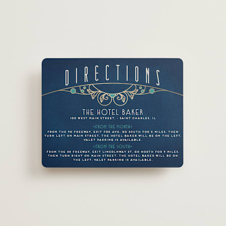 Foil-Pressed Direction Cards