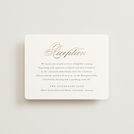 Foil-Pressed Reception Cards