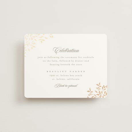 Foil-Pressed Reception Cards