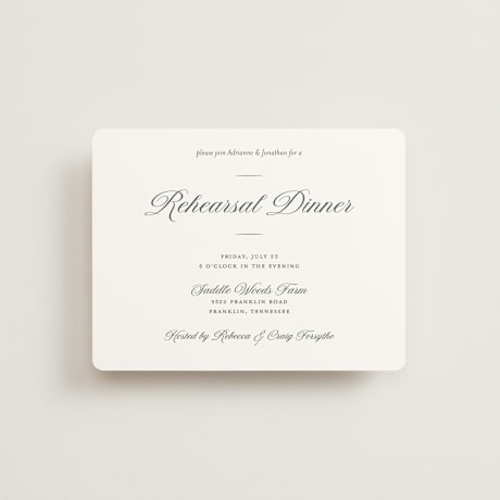 Rehearsal Dinner Cards
