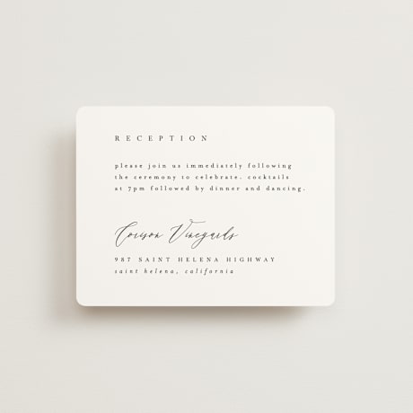 Reception Cards