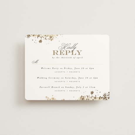 Foil-Pressed Multi-Event RSVP Cards