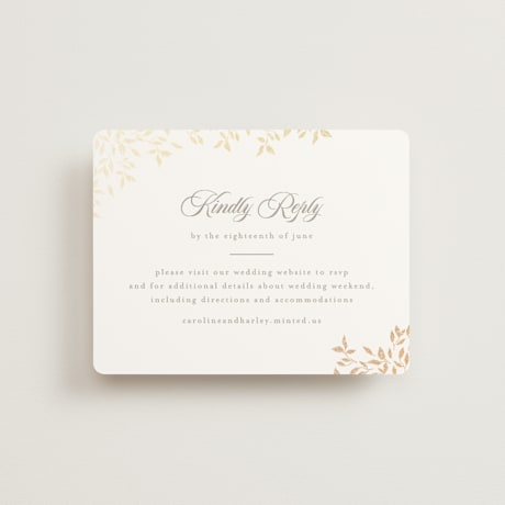 Foil-Pressed RSVP Online Enclosure Cards