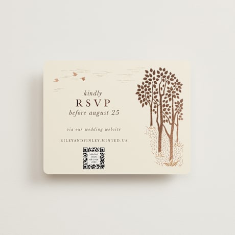 Foil-Pressed RSVP Online Enclosure Cards