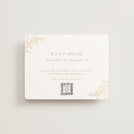 Foil-Pressed RSVP Online Enclosure Cards