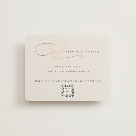 Foil-Pressed RSVP Online Enclosure Cards
