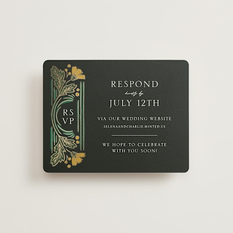 Foil-Pressed RSVP Online Enclosure Cards
