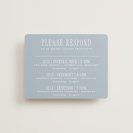Multi-Event RSVP Cards