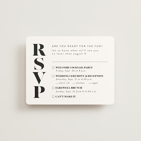 Multi-Event RSVP Cards