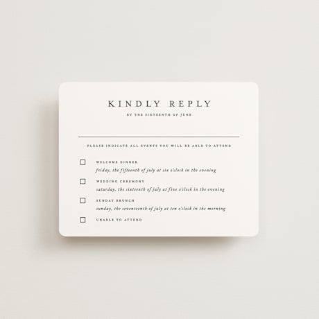 Multi-Event RSVP Cards