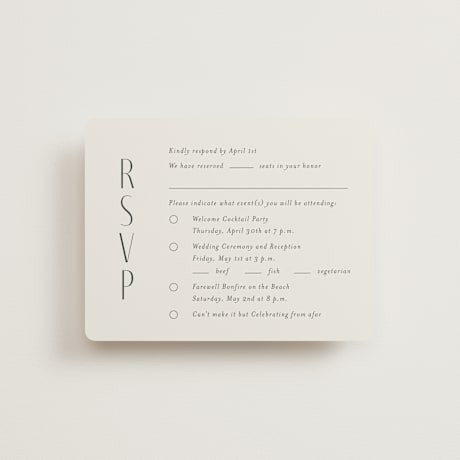 Multi-Event RSVP Cards
