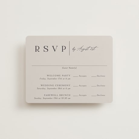 Multi-Event RSVP Cards