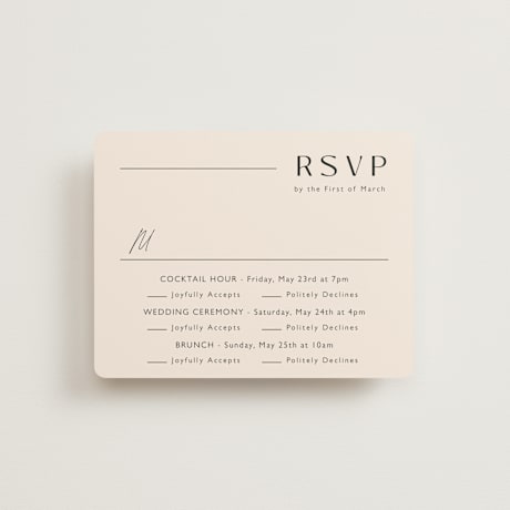 Multi-Event RSVP Cards