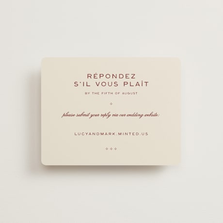 RSVP Online Enclosure Cards