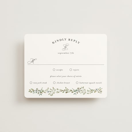 Foil-Pressed RSVP Cards
