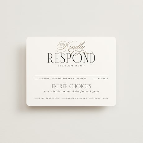 Foil-Pressed RSVP Cards