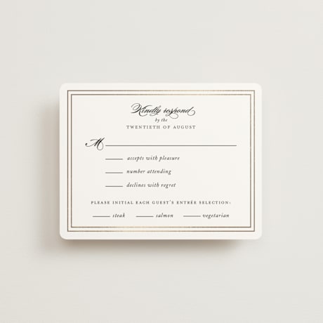 Foil-Pressed RSVP Cards