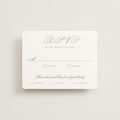 Foil-Pressed RSVP Cards