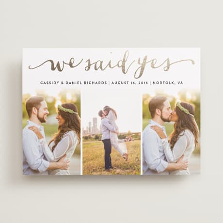 Foil-Pressed Wedding Announcements