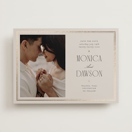 Foil-Pressed Save the Date Cards