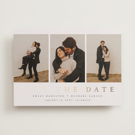 Foil-Pressed Save the Date Cards