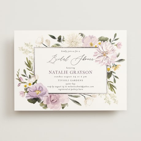 Foil-Pressed Bridal Shower Invitations