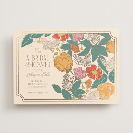 Foil-Pressed Bridal Shower Invitations